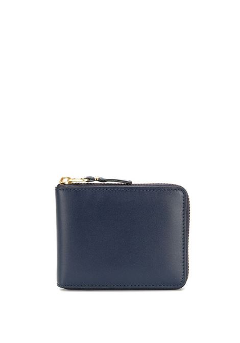 zip wallet unisex brown in leather COMME DES GARÇONS WALLET | SA7100NAVY